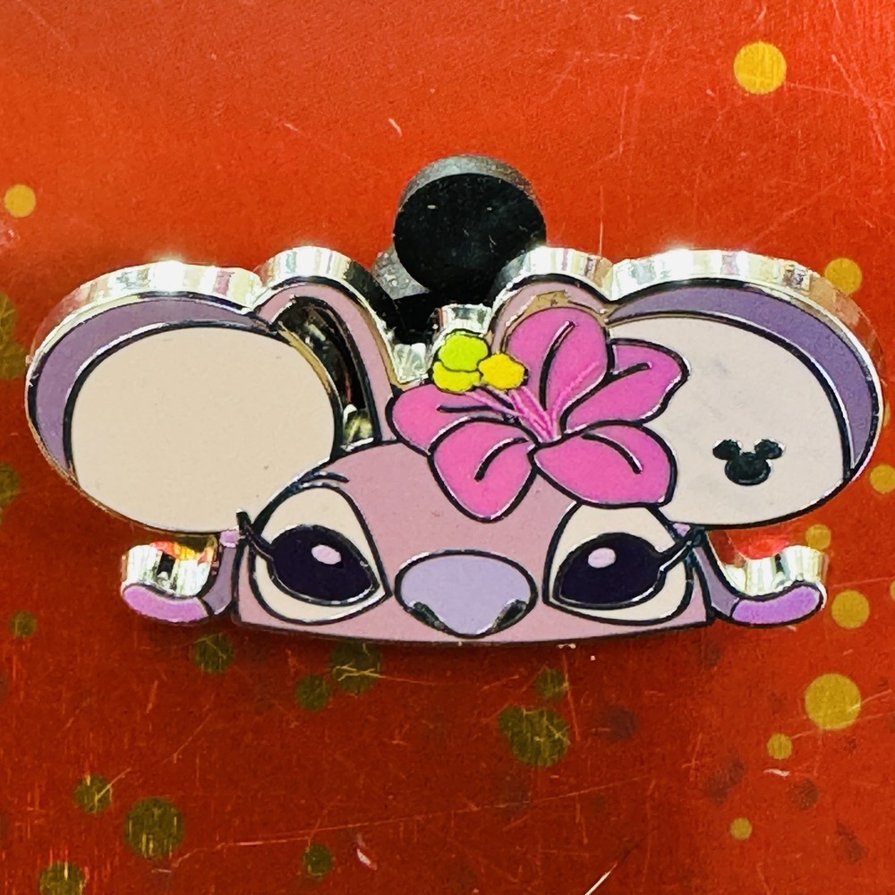 RARE NEW WAVE B 2025 Disney Disneyland Hidden Mickey Angel Stitch Ear Hat Pin